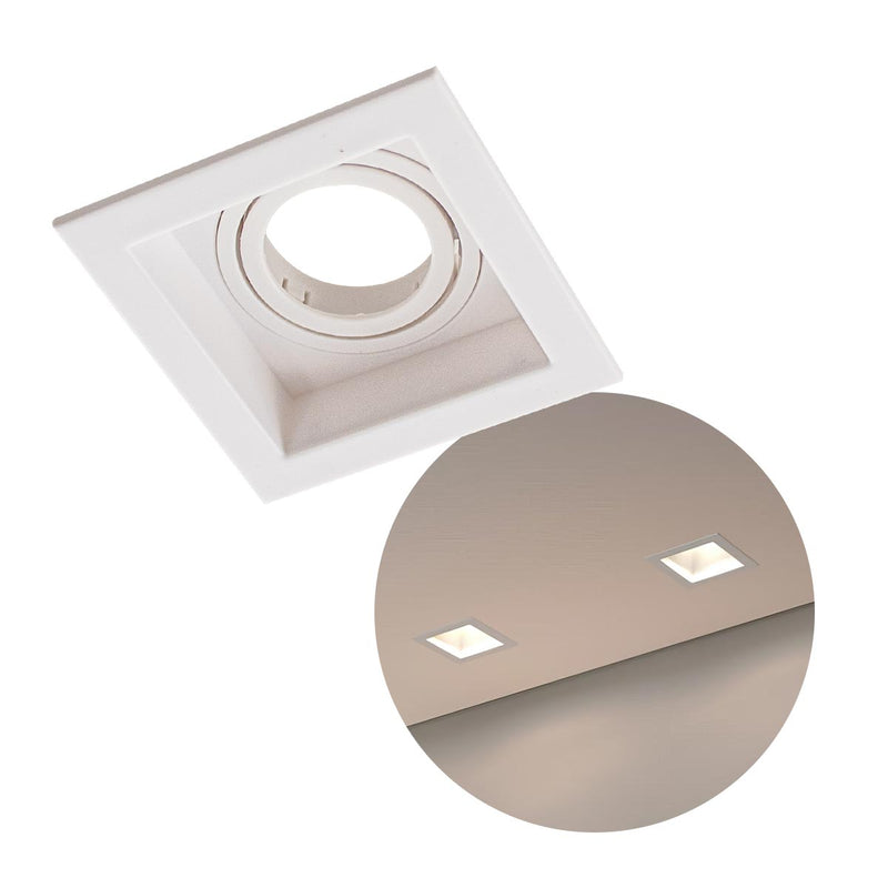 Spot de Embutir FLEA IP20 1XGU10 Branco p/ LED AR70 6196 Nordecor ST3104