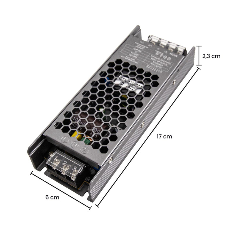 Fonte de Alimentação NORD DC12V P/ Fita LED 120W 10A IP20 7288 Nordecor ST3216