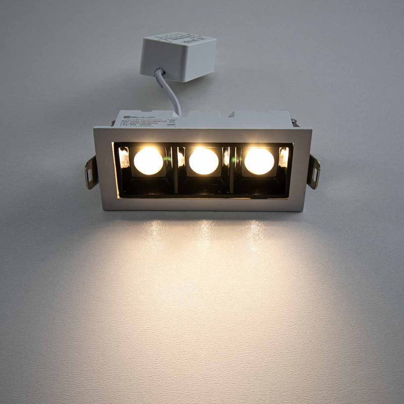 Spot LED de Embutir Calli 6W 3000k Branco e Preto Bella Iluminação ST3221