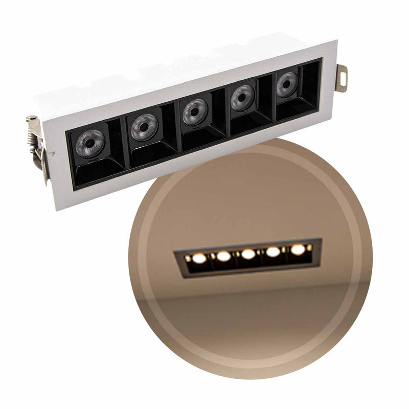 Spot LED de Embutir Calli 10W 3000k Branco e Preto Bella Iluminação ST3221
