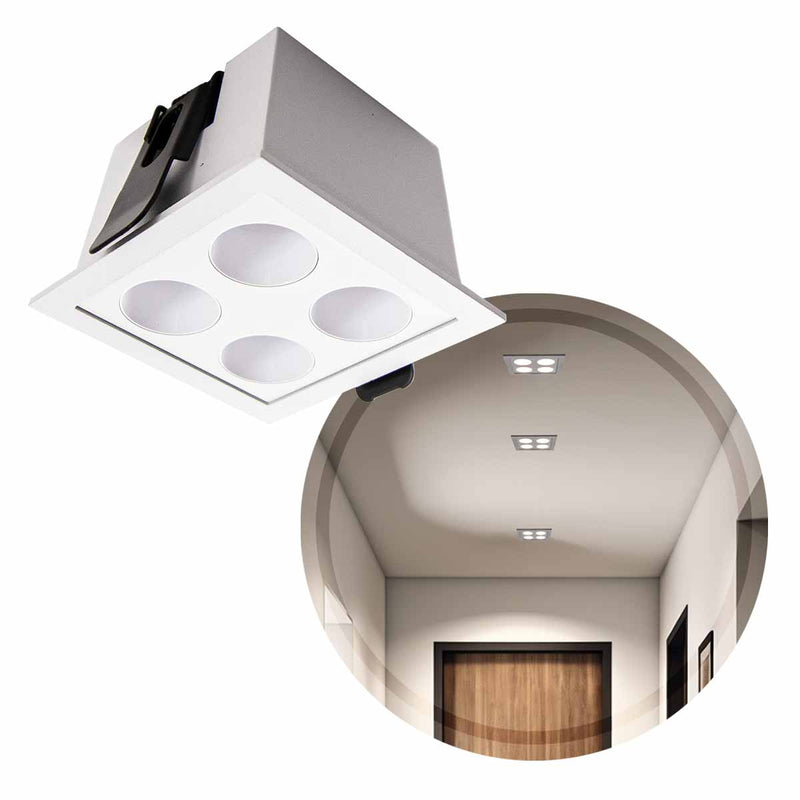 Spot LED  Downlight POWERUS Embutir 8W 3000K 38° IRC90 6732 Nordecor ST3223