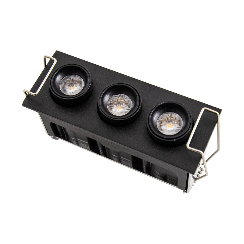 Spot LED Embutir Kawi Retrátil Triplo 6W 3000K IP20 IRC90 Nordecor ST3225