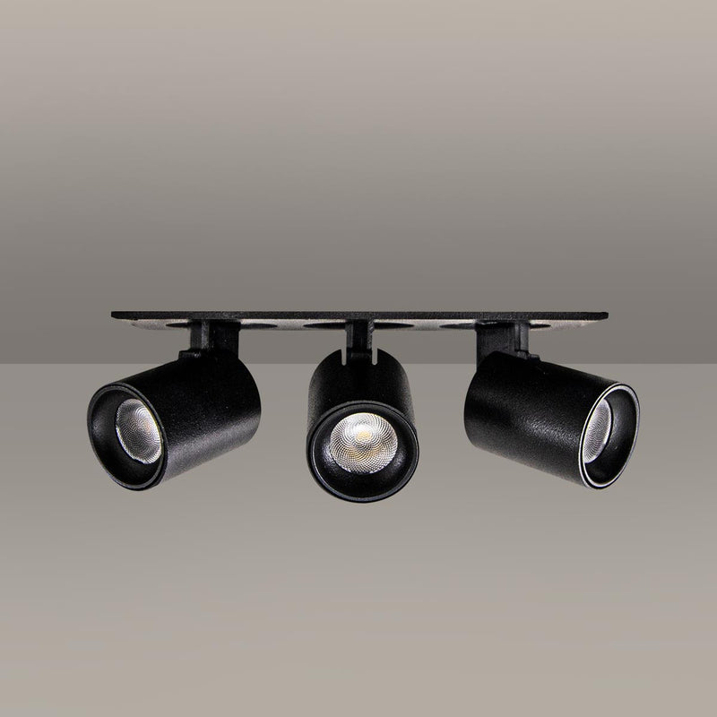 Spot LED Embutir Kawi Retrátil Triplo 6W 3000K IP20 IRC90 Nordecor ST3225