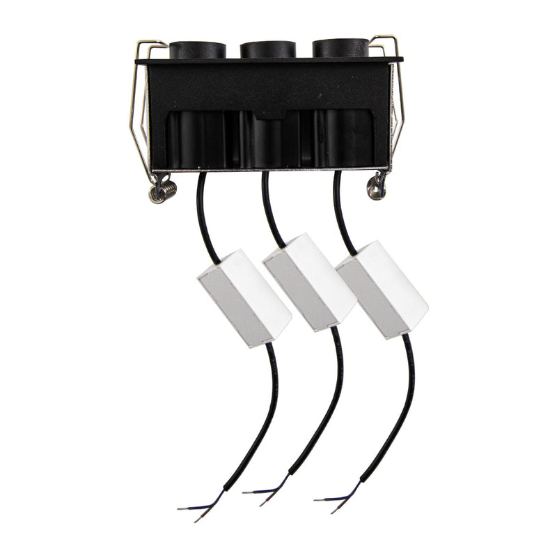 Spot LED Embutir Kawi Retrátil Triplo 6W 3000K IP20 IRC90 Nordecor ST3225