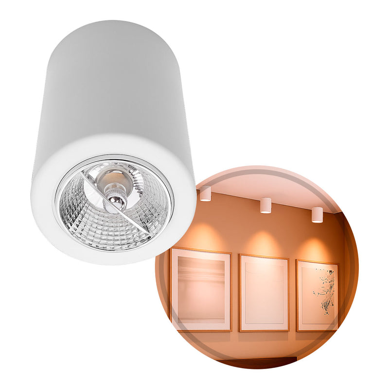 Plafon de Sobrepor Redondo Foco Fixo p/ AR70 GU10 Starlumen ST2951