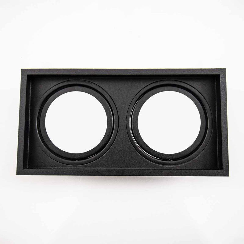 Spot de Embutir Recuado Duplo Fit Click Alumínio Preto P/ 2xAR111 ST2986