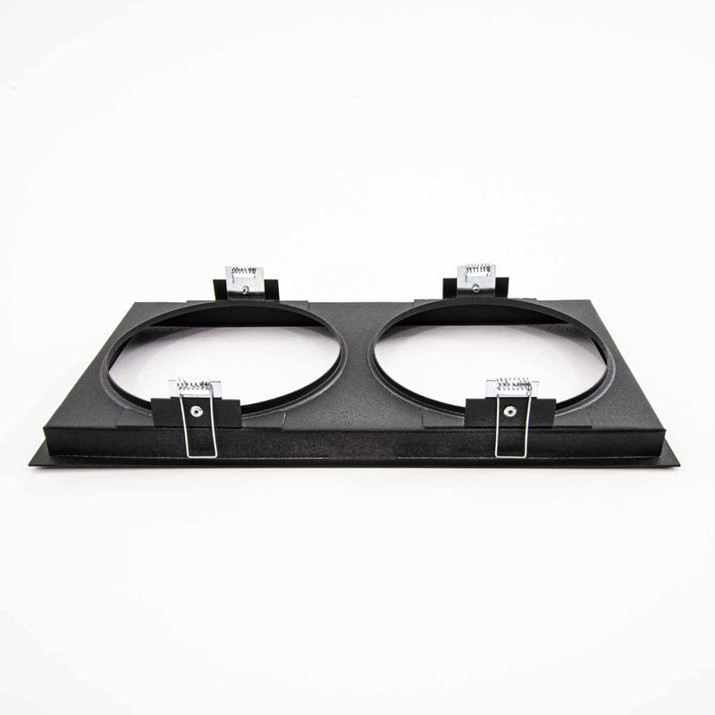 Spot de Embutir Recuado Duplo Fit Click Alumínio Preto P/ 2xAR111 ST2986