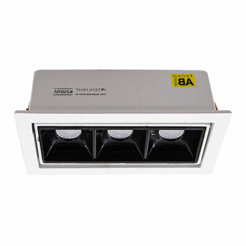 Spot LED Embutir Picco Preto 7W 2700K Foco Orientável 4582 ST3228
