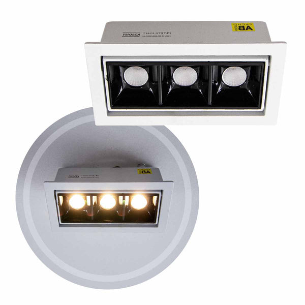 Spot LED Embutir Picco Preto 7W 2700K Foco Orientável 4582 ST3228