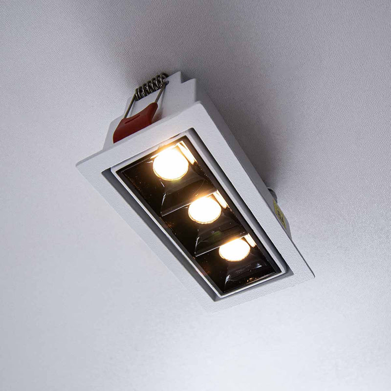 Spot LED Embutir Picco Preto 7W 2700K Foco Orientável 4582 ST3228
