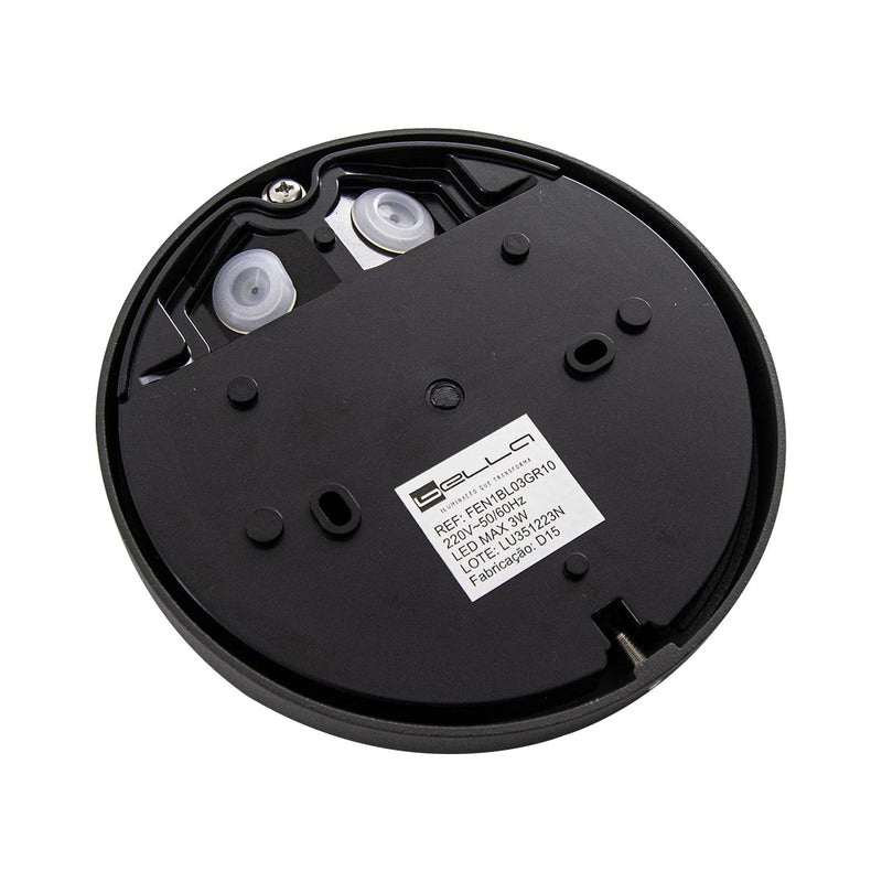 Balizador LED Fendi 3W Grafite Luz Quente Bella ST3229