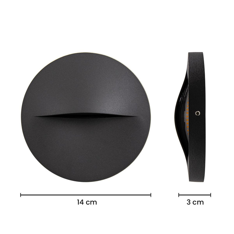 Balizador LED Fendi 3W Grafite Luz Quente Bella ST3229