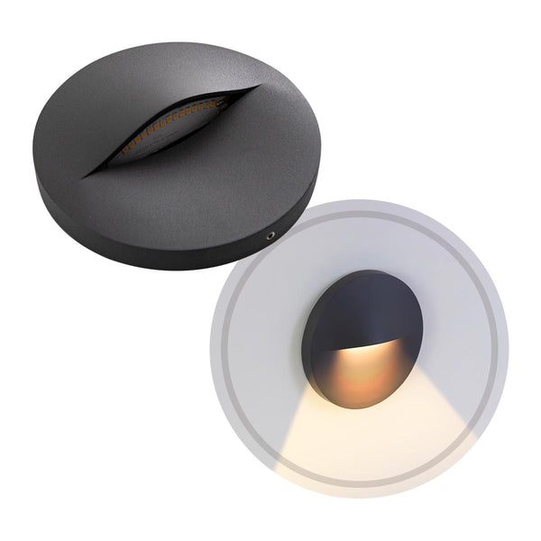Balizador LED Fendi 3W Grafite Luz Quente Bella ST3229