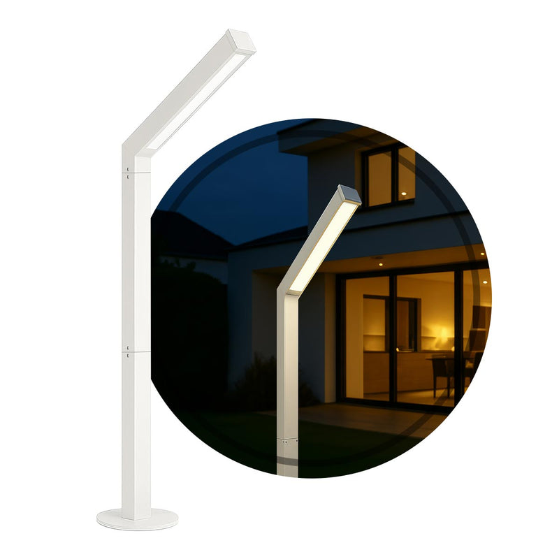 Poste Balizador Luminária Jardim Externo Ravi Max T8 St3168 - Branco