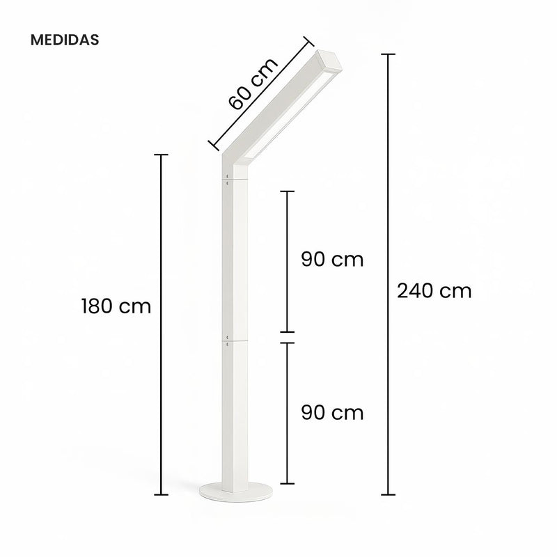 Poste Balizador Luminária Jardim Externo Ravi Max T8 St3168 - Branco