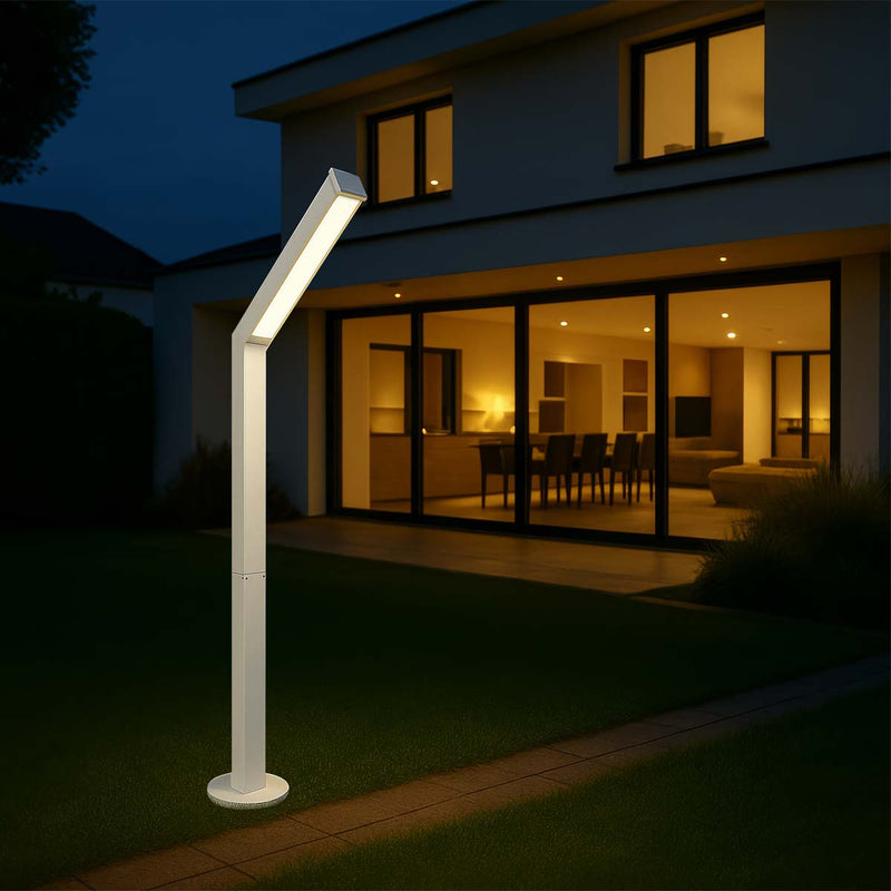 Poste Balizador Luminária Jardim Externo Ravi Max T8 St3168 - Branco