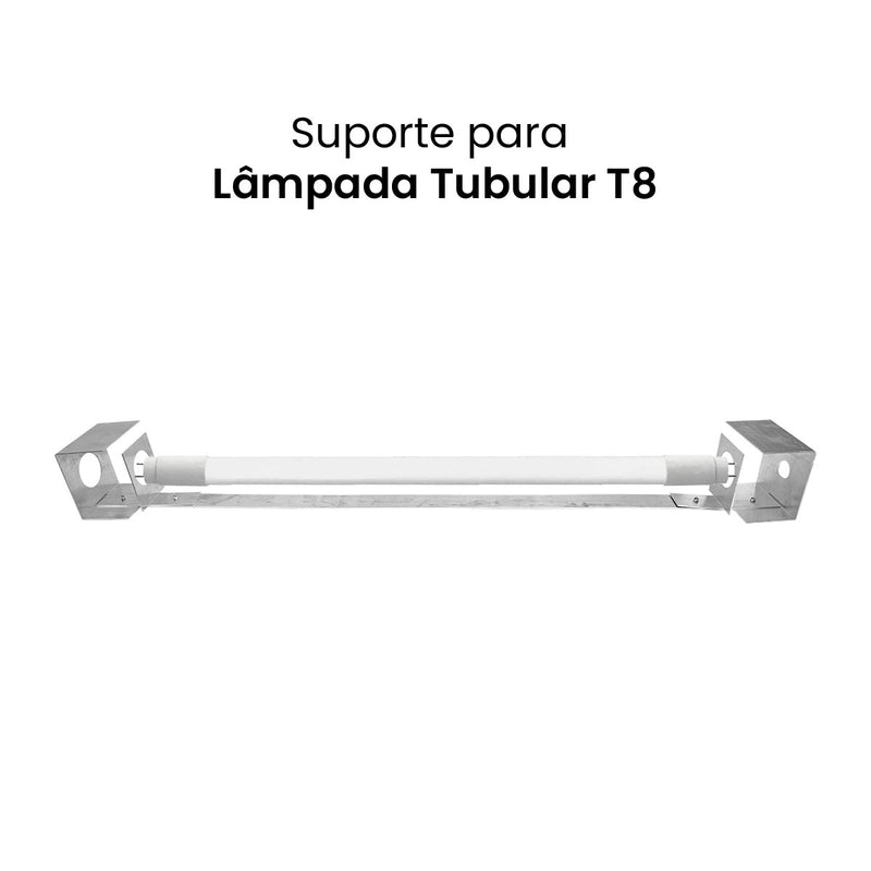 Poste Balizador Luminária Jardim Externo Ravi Max T8 St3168 - Marrom