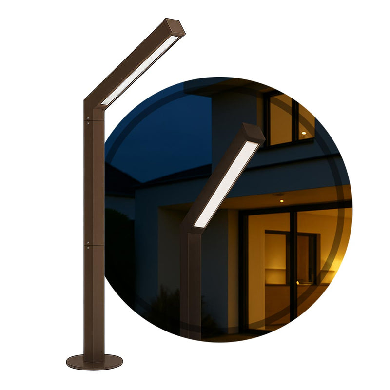 Poste Balizador Luminária Jardim Externo Ravi Max T8 St3168 - Marrom