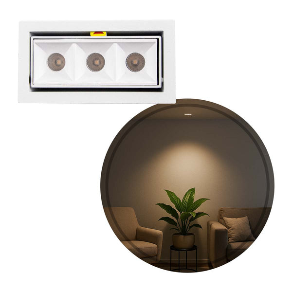 Spot LED Embutir Picco Branco 7W 2700K Foco Orientável 4582 ST3228