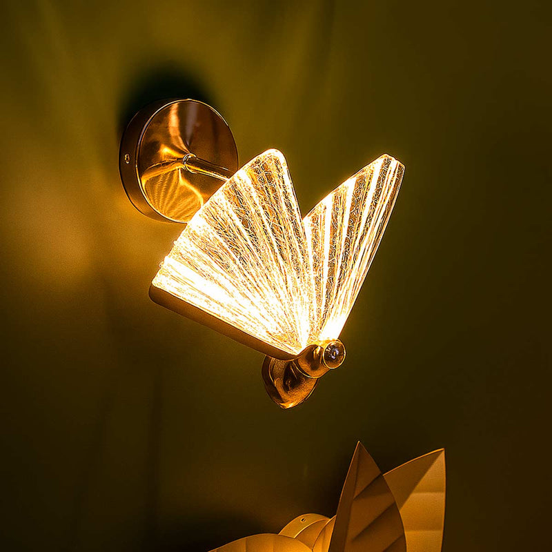 Arandela Borboleta de Parede LED 6W 3000K Dourado LUS-604 ST3247