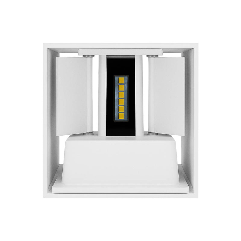Arandela LED 6W Navi Cubo 2 Fachos 0 a 90° 3000K Branco Externa ST3242