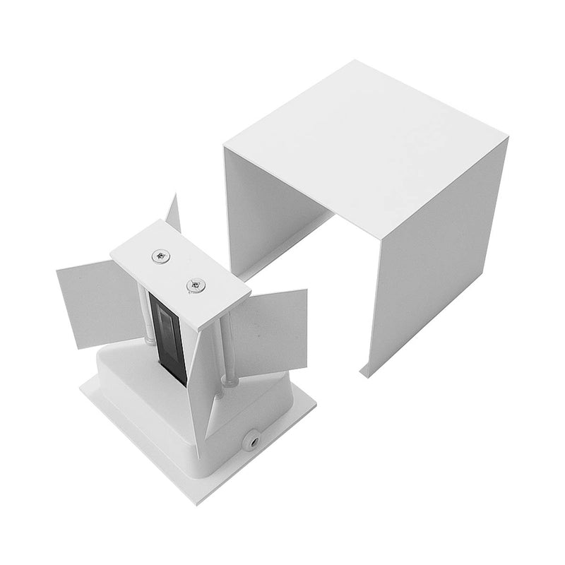 Arandela LED 6W Navi Cubo 2 Fachos 0 a 90° 3000K Branco Externa ST3242