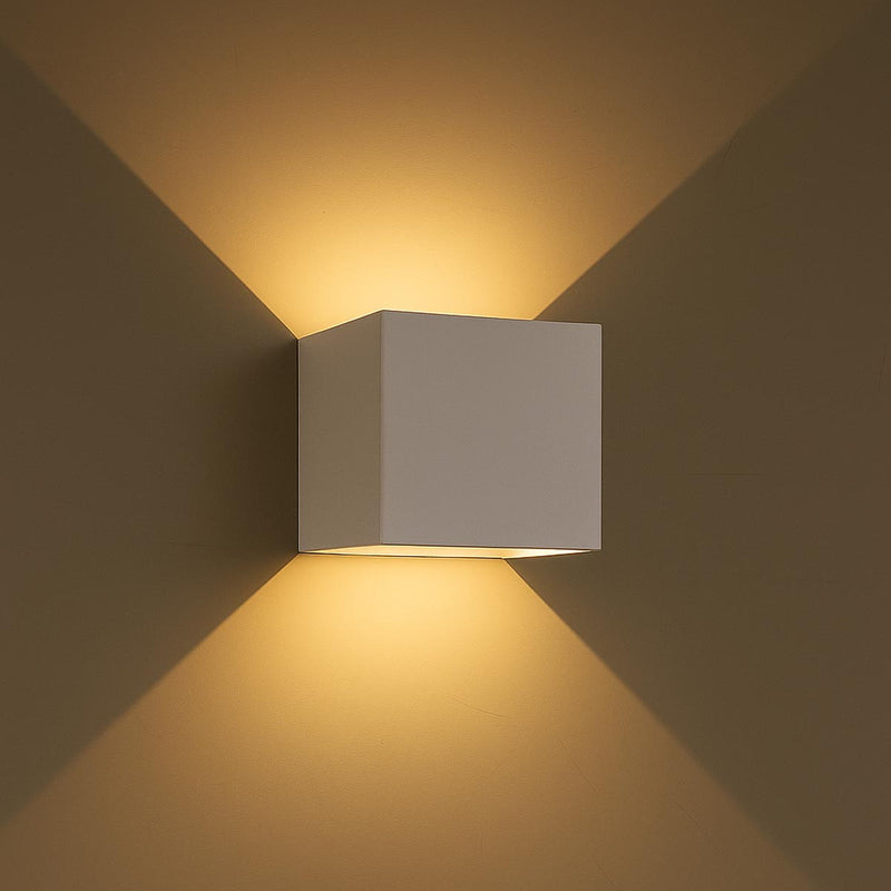Arandela LED 6W Navi Cubo 2 Fachos 0 a 90° 3000K Branco Externa ST3242