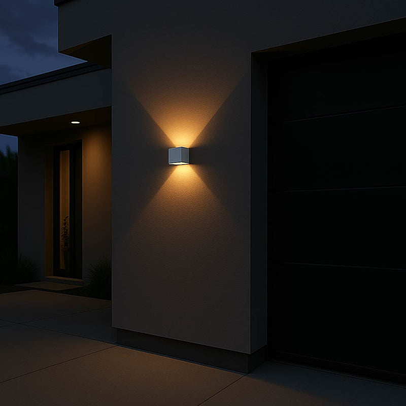 Arandela LED 6W Navi Cubo 2 Fachos 0 a 90° 3000K Branco Externa ST3242
