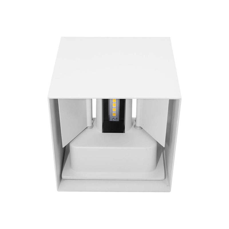 Arandela LED 6W Navi Cubo 2 Fachos 0 a 90° 3000K Branco Externa ST3242