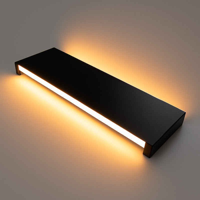 Arandela LED Perfil Flush Wall 24W Luz Quente Bivolt Starlumen ST3233 - Preta