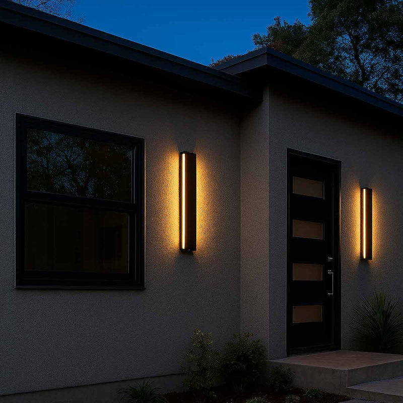 Arandela LED Perfil Flush Wall 24W Luz Quente Bivolt Starlumen ST3233 - Preta