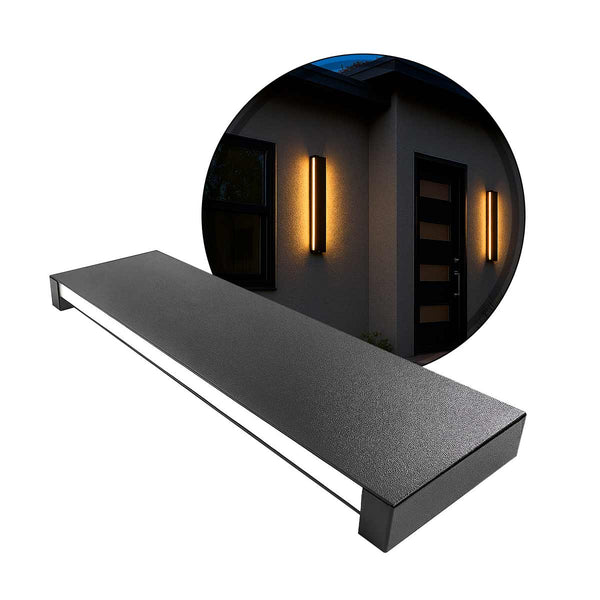 Arandela LED Perfil Flush Wall 24W Luz Quente Bivolt Starlumen ST3233 - Preta