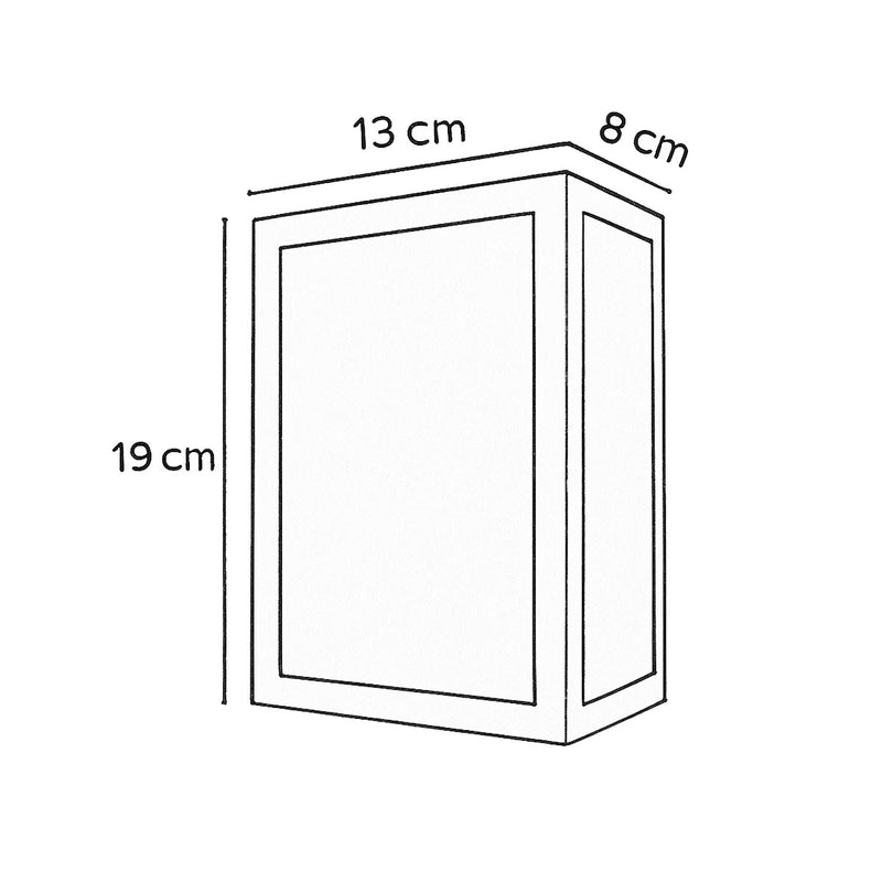 Arandela Luminária Vitra 3 Vidros Fosco Externa 1xE27 Starlumen ST2953