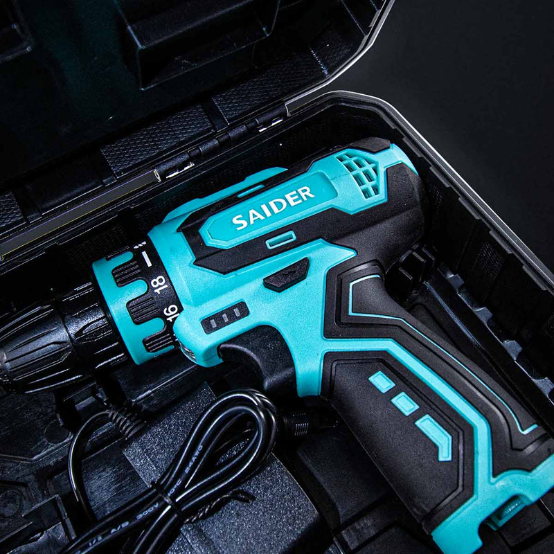 Parafusadeira e Furadeira 10mm Elétrica s/ Fio 12V 21NM Saider SA0001