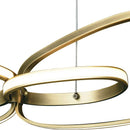 Lustre Pendente LED Origine Dourado 42W Luz Quente Mordeno Anéis Orgânico Bella ST3237