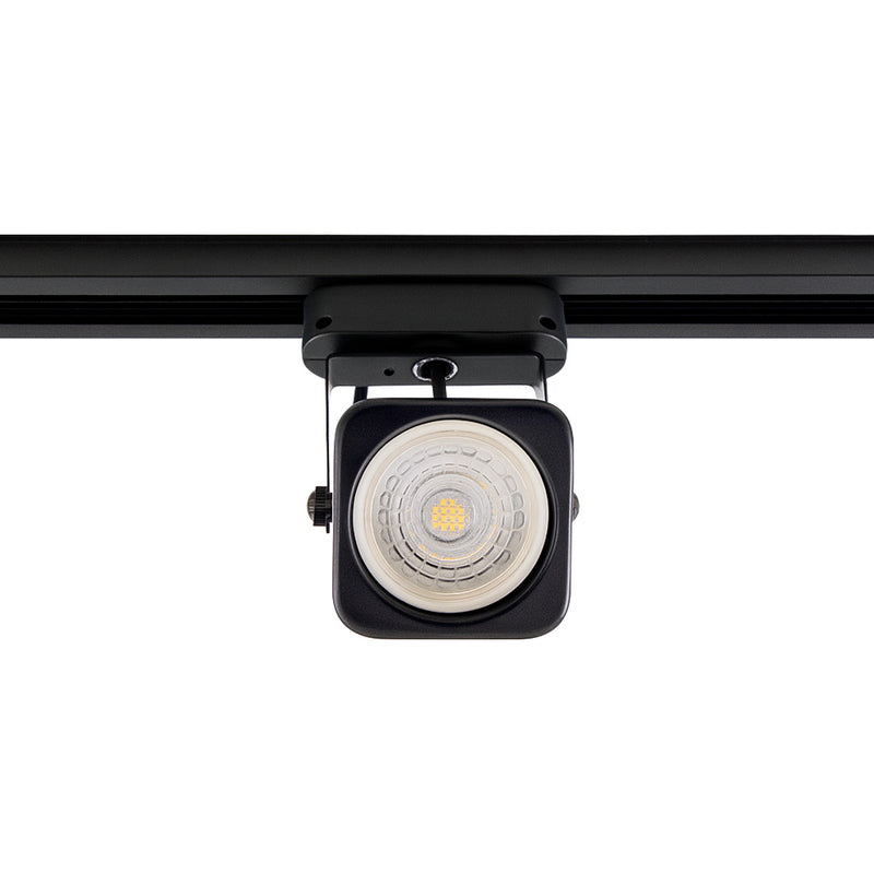 Spot de Trilho Quadrado Preto Foco Direcionável p/ LED MR16 DS2362 Delis ST3240