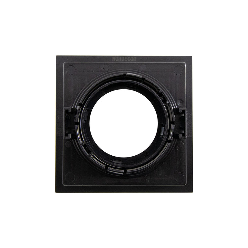 Spot Embutir Loyo Quadrado Preto P/MR16 IP20 Policarbonato 6821 Nordecor ST3235