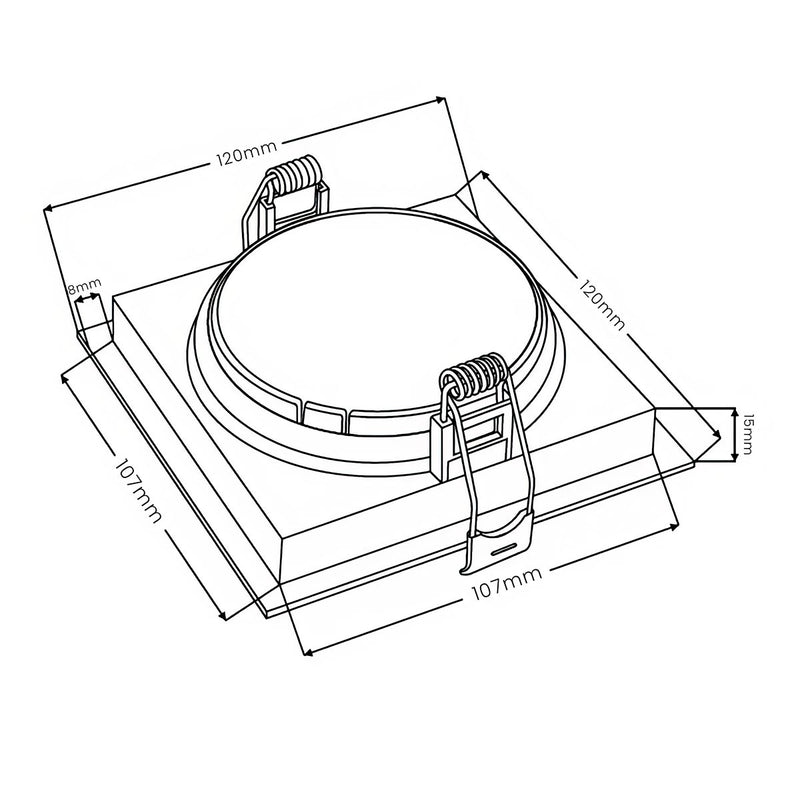 Spot Embutir Loyo Quadrado Branco P/ PAR20 IP20 Policarbonato 6826 Nordecor ST3235