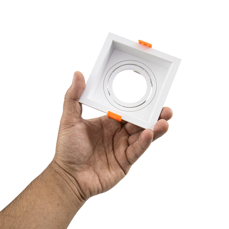 Spot Embutir Loyo Quadrado Branco P/MR16 IP20 Policarbonato 6820 Nordecor ST3235