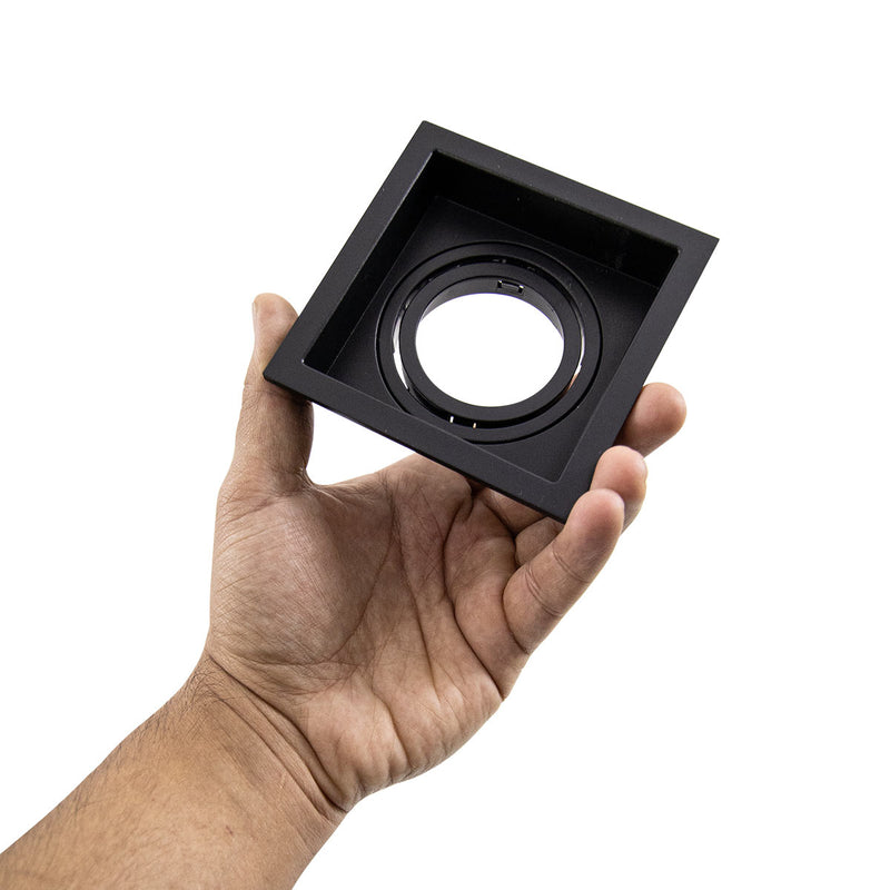 Spot Embutir Loyo Quadrado Preto P/ PAR20 IP20 Policarbonato 6827 Nordecor ST3235