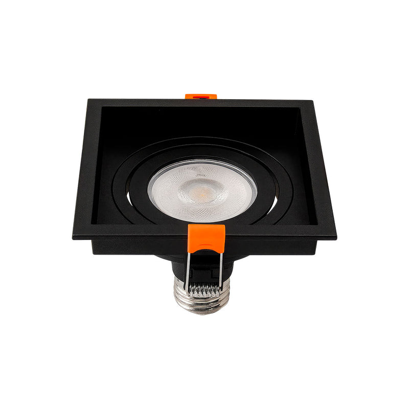 Spot Embutir Loyo Quadrado Preto P/ PAR20 IP20 Policarbonato 6827 Nordecor ST3235
