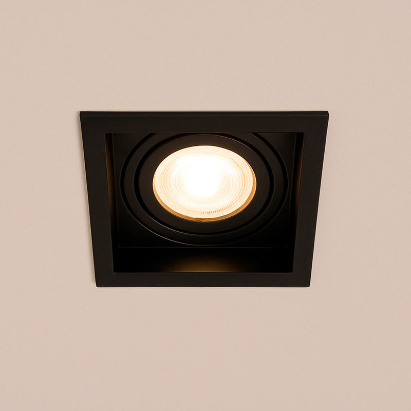 Spot Embutir Loyo Quadrado Preto P/ PAR20 IP20 Policarbonato 6827 Nordecor ST3235