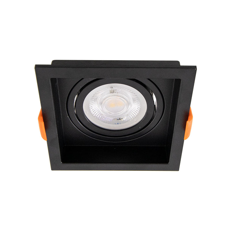 Spot Embutir Loyo Quadrado Preto P/ PAR20 IP20 Policarbonato 6827 Nordecor ST3235