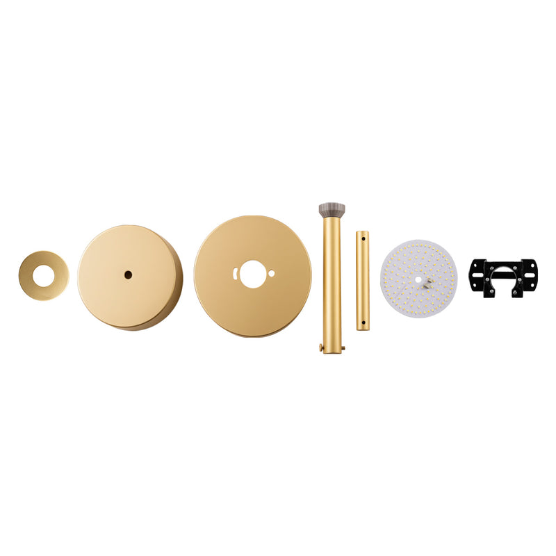 Plafon Air Luxxi LED Multicor C/ Ventilador 80W + Controle Opus St2915 - Dourado