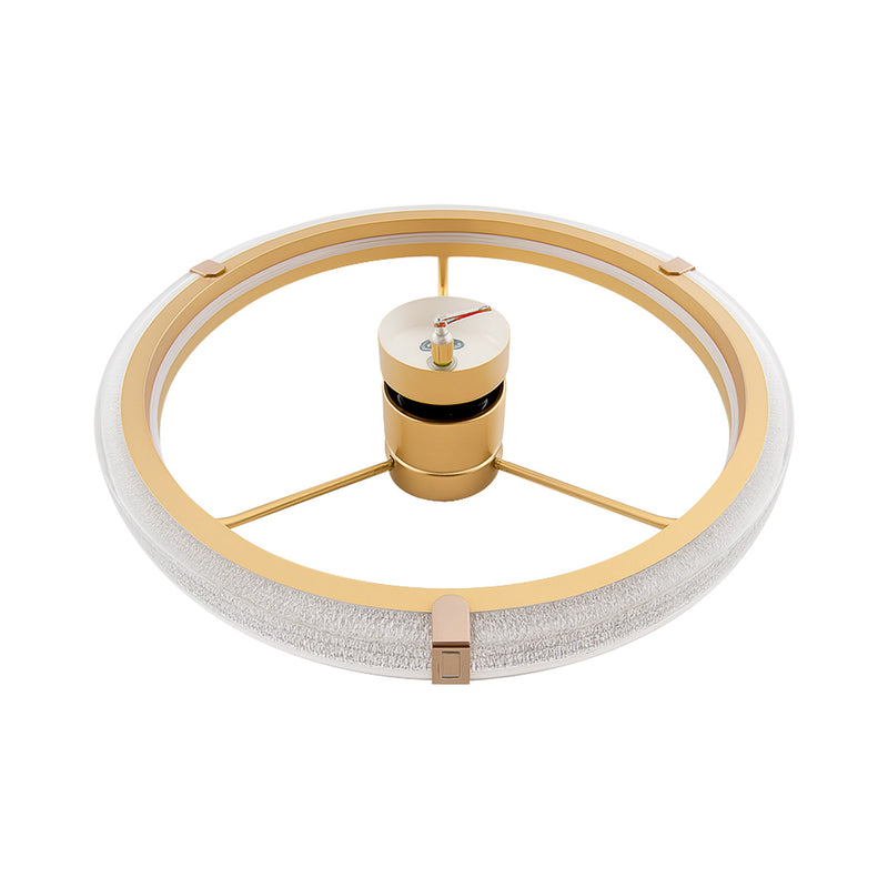 Plafon Air Luxxi LED Multicor C/ Ventilador 80W + Controle Opus St2915 - Dourado