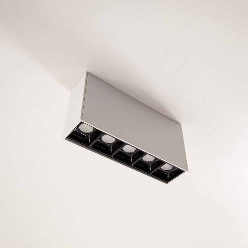 Luminária Spot LED Sobrepor Soul 5 Focos 10W Luz Amarela OPUS ST3050