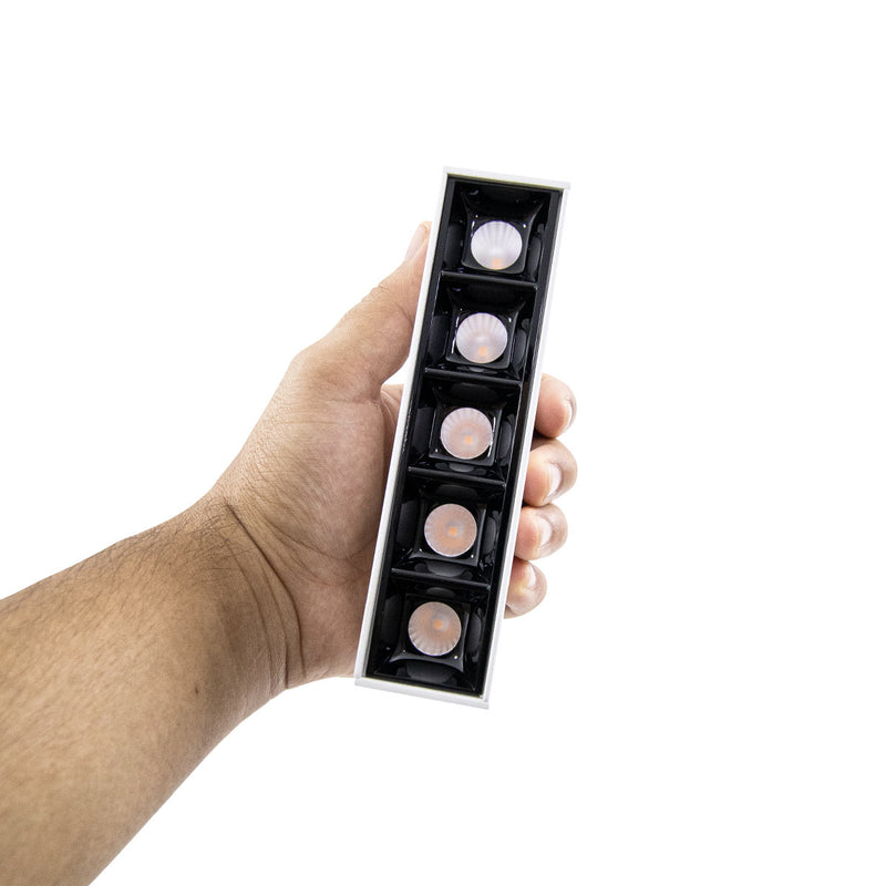 Luminária Spot LED Sobrepor Soul 5 Focos 10W Luz Amarela OPUS ST3050