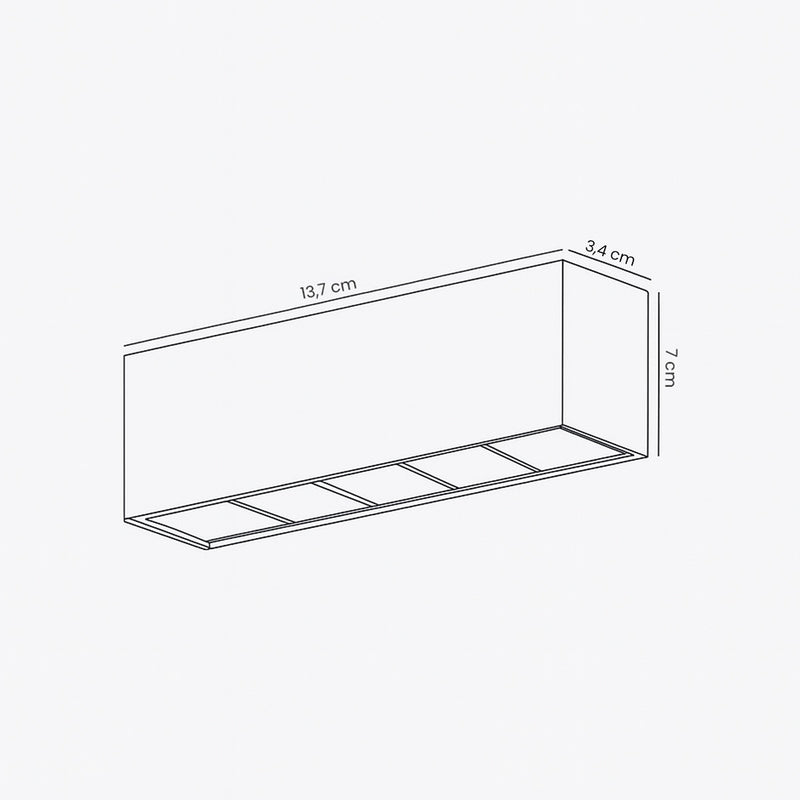 Luminária Spot LED Sobrepor Soul 5 Focos 10W Luz Amarela OPUS ST3050