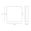 Painel Plafon LED Frameless Sobrepor 36W Branco Neutro 4000k Quadrado Efeito Infinito Taschibra ST3245