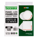 Painel Plafon LED Frameless Sobrepor 36W Branco Neutro 4000k Quadrado Efeito Infinito Taschibra ST3245